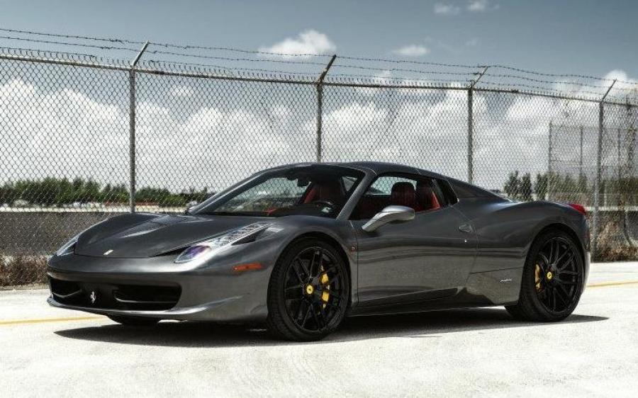 Ferrari 488 Spider Matte Black by MC Customs on Avant Garde Wheels '2018